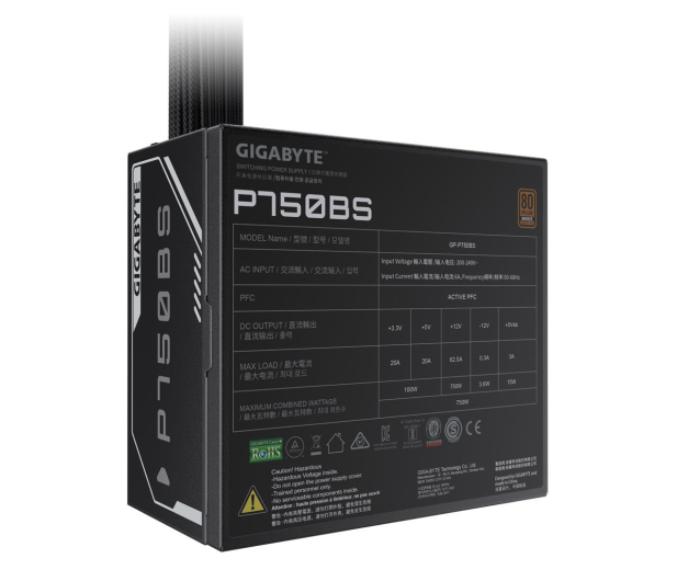 GIGABYTE P750BS 750W 80 Plus Bronze - 1316447 - zdjęcie 6